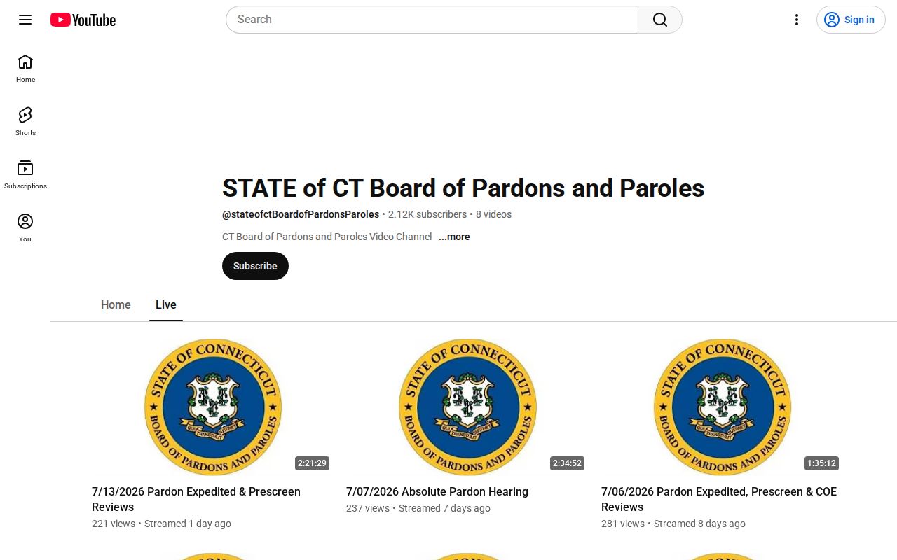 Bridgeport Correctional Center release and parole hearing source